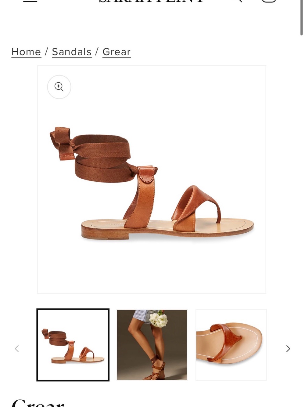 Sarah Flint Luxury Leather Wrap Sandal in Brown